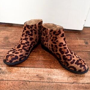 Time and Tru Leopard Print Ankle Boots